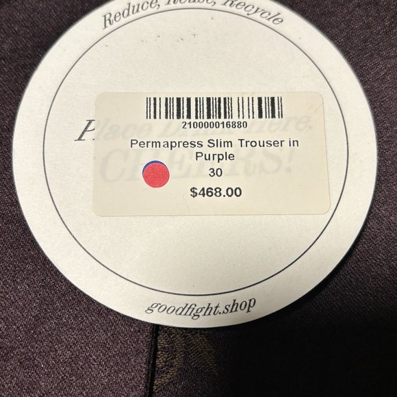 $770 BNWT Goodfight Jacquard Print CroppedTailored Trousers/ Pants 29 - 30 - Picture 13 of 16